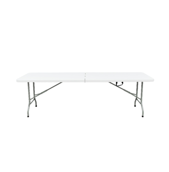 Стол складной пластиковый Angioletto 244 см., столешница сталь